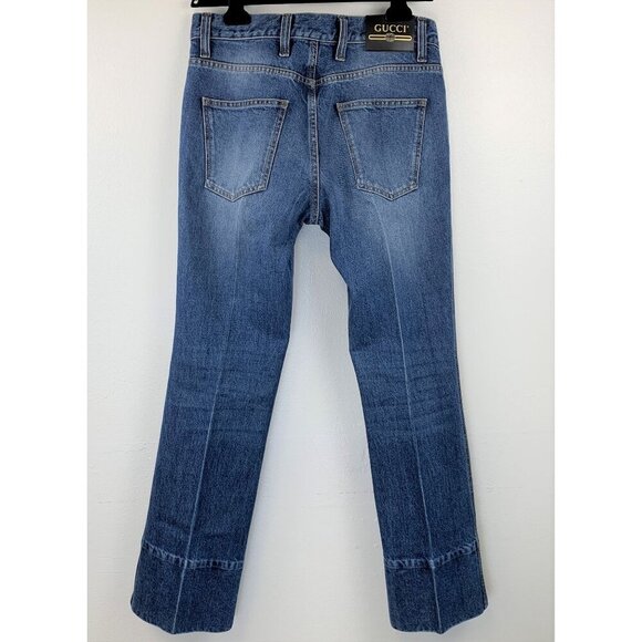 NWT Gucci High-Waisted Bootcut Jeans In Blue Size 32 - Picture 3 of 14